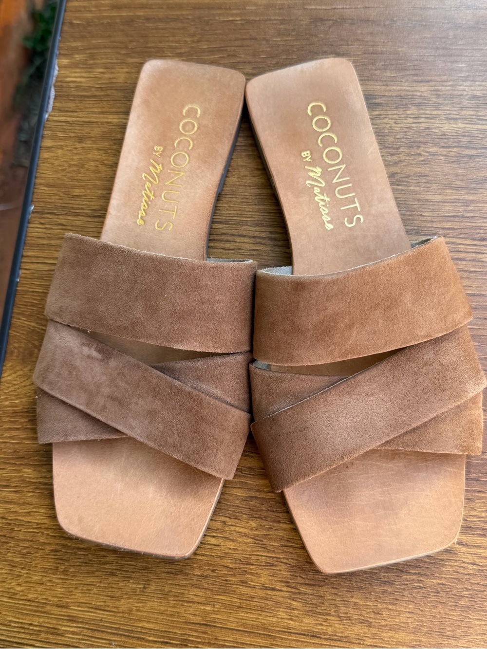 Coconuts by Matisse Sylas Suede Slide Sandals Women’s Size 7 Brown Leather